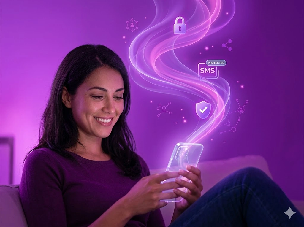 Step 4: User enjoying a secure and ad-free mobile messaging experience