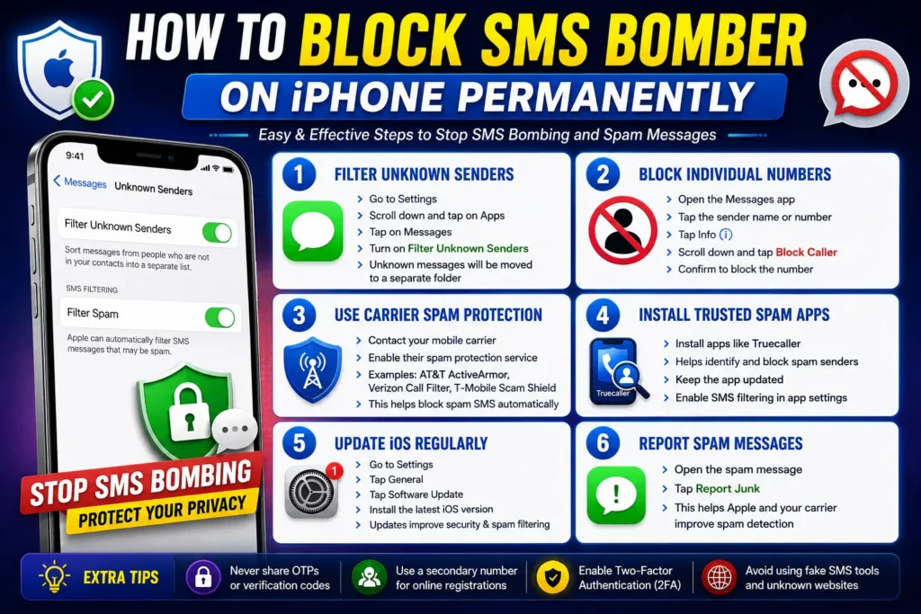 How to Block SMS Bomber on iPhone Permanently